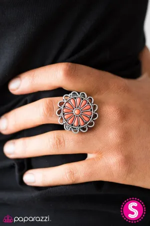 Paparazzi Ring ~ Boomin and Bloomin - Orange