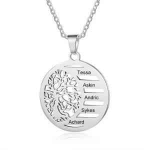 Personalized Family Tree of Life Pendant