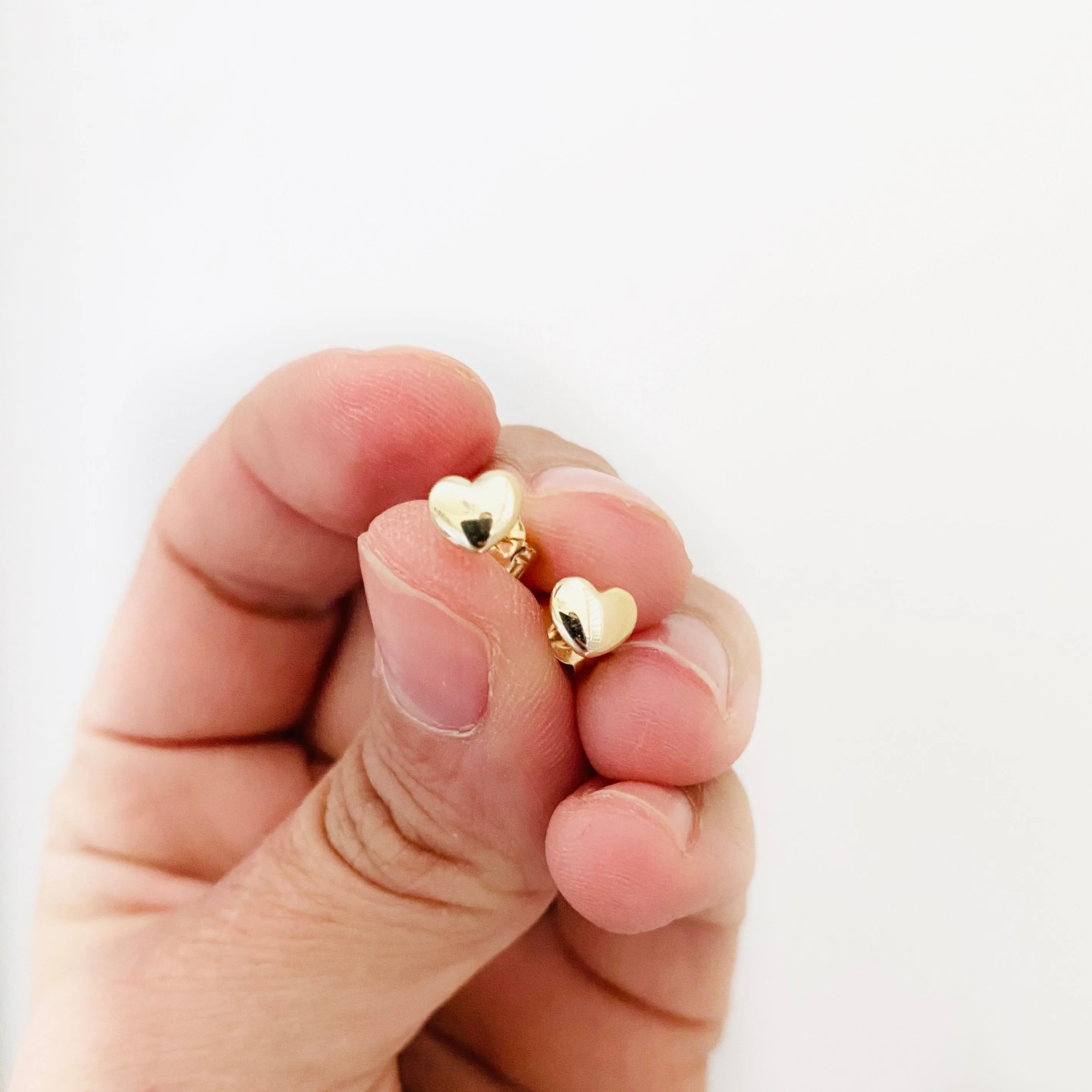 Puff Heart Stud Earrings