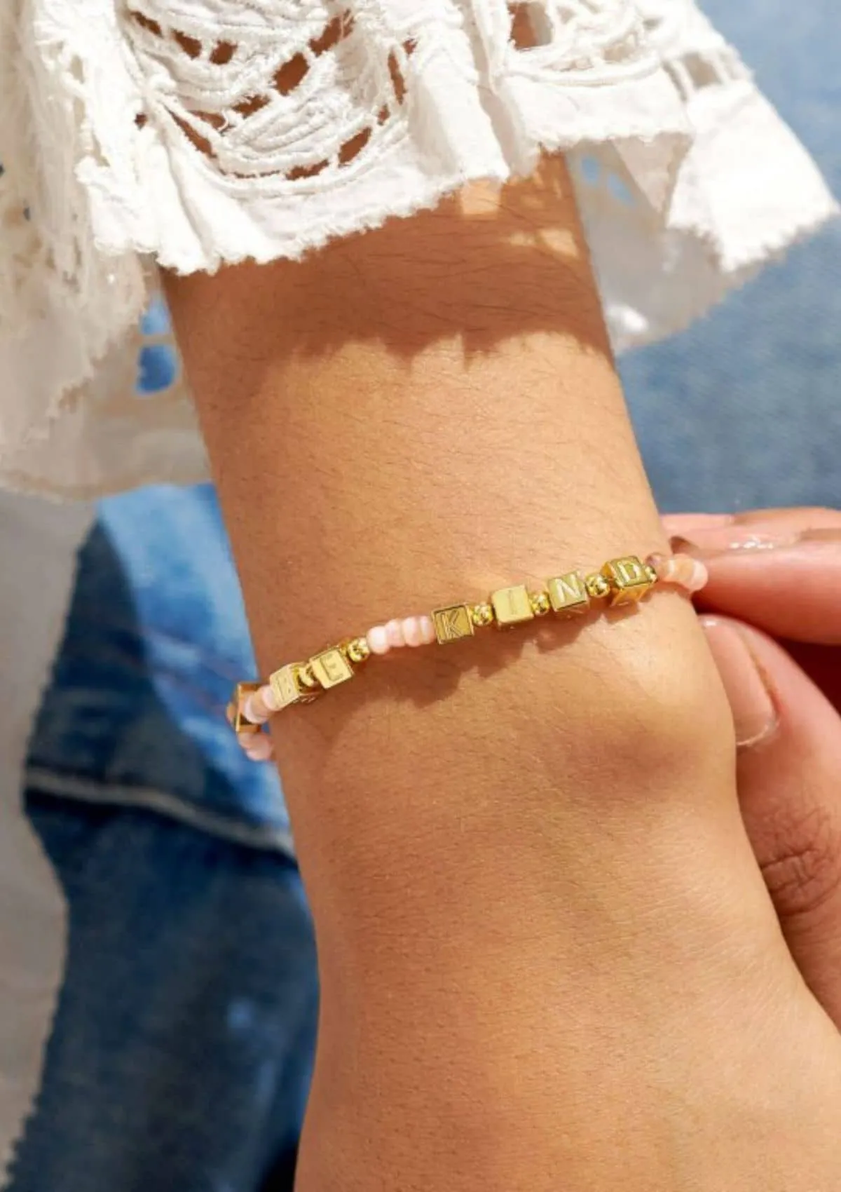 "Be Kind" Gold Stretch Bracelet