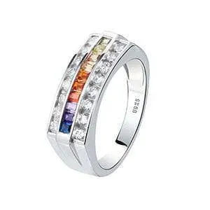 Rainbow Crystal Rings