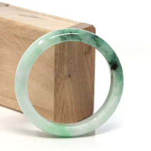 RealJade® "Classic Bangle" Genuine Burmese Green Jadeite Jade Bangle Bracelet ( 58.3 mm) #134