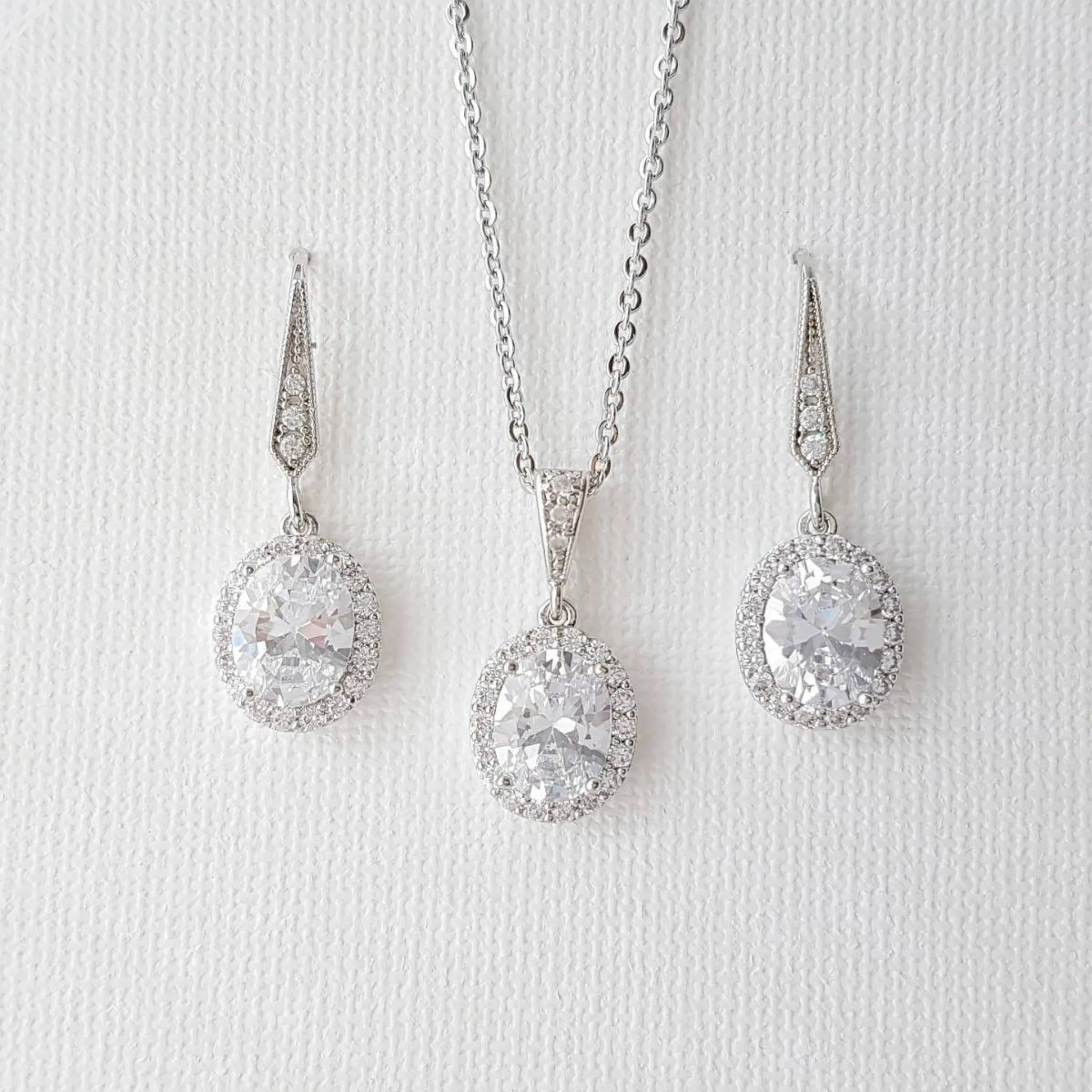 Rose Gold Bridesmaid Jewelry Set-Emily