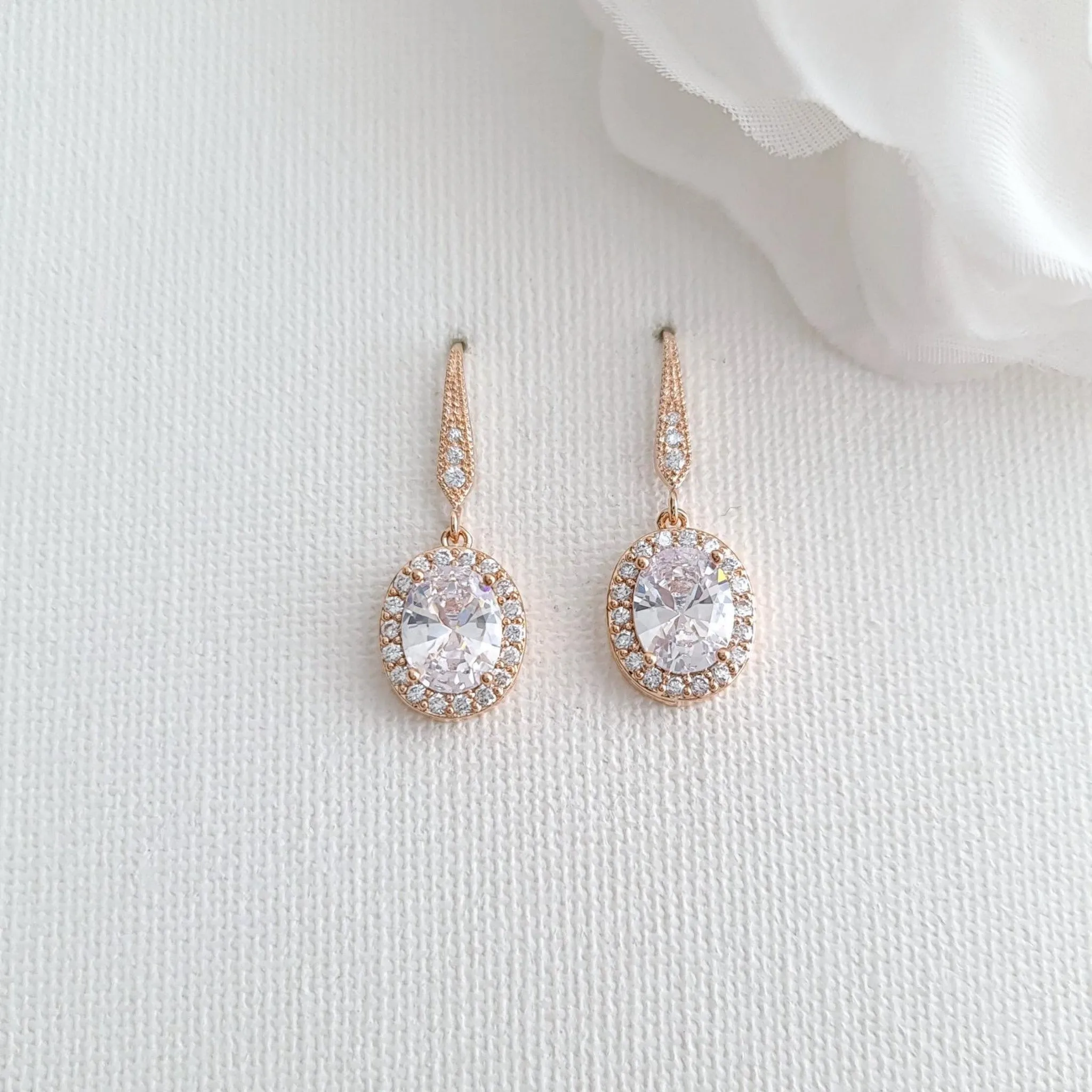 Rose Gold Bridesmaid Jewelry Set-Emily