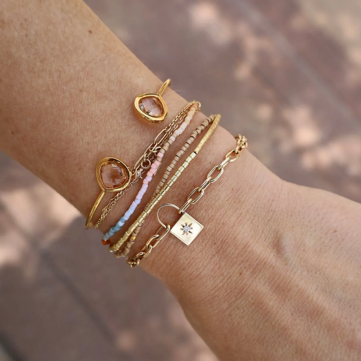 Scout Chromacolor Miyuki Bracelet Trio - Desert Multi/Gold