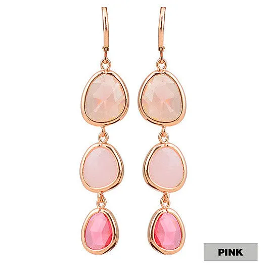 Serena Ombre Style Gem Drop Earrings