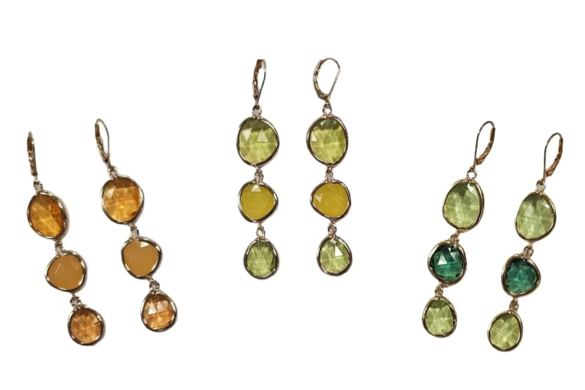 Serena Ombre Style Gem Drop Earrings