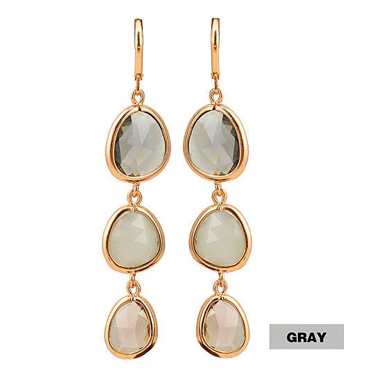 Serena Ombre Style Gem Drop Earrings