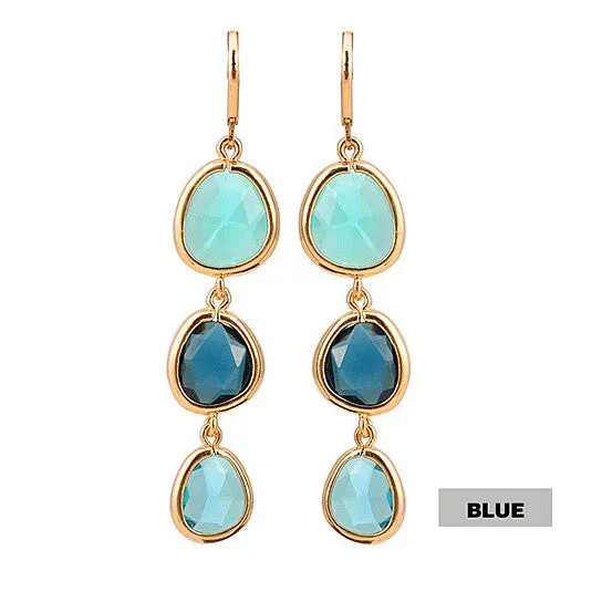 Serena Ombre Style Gem Drop Earrings