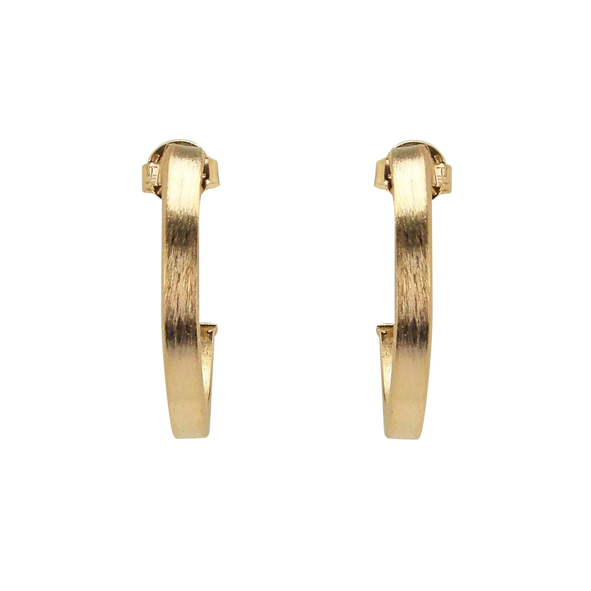 Sheila Fajl Ilana Bold Square Tube Hoop Earrings in Champagne