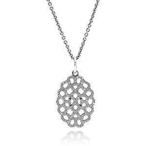 Shimmering Lace Clear Cubic Zirconia Pendant - 390358CZ-90