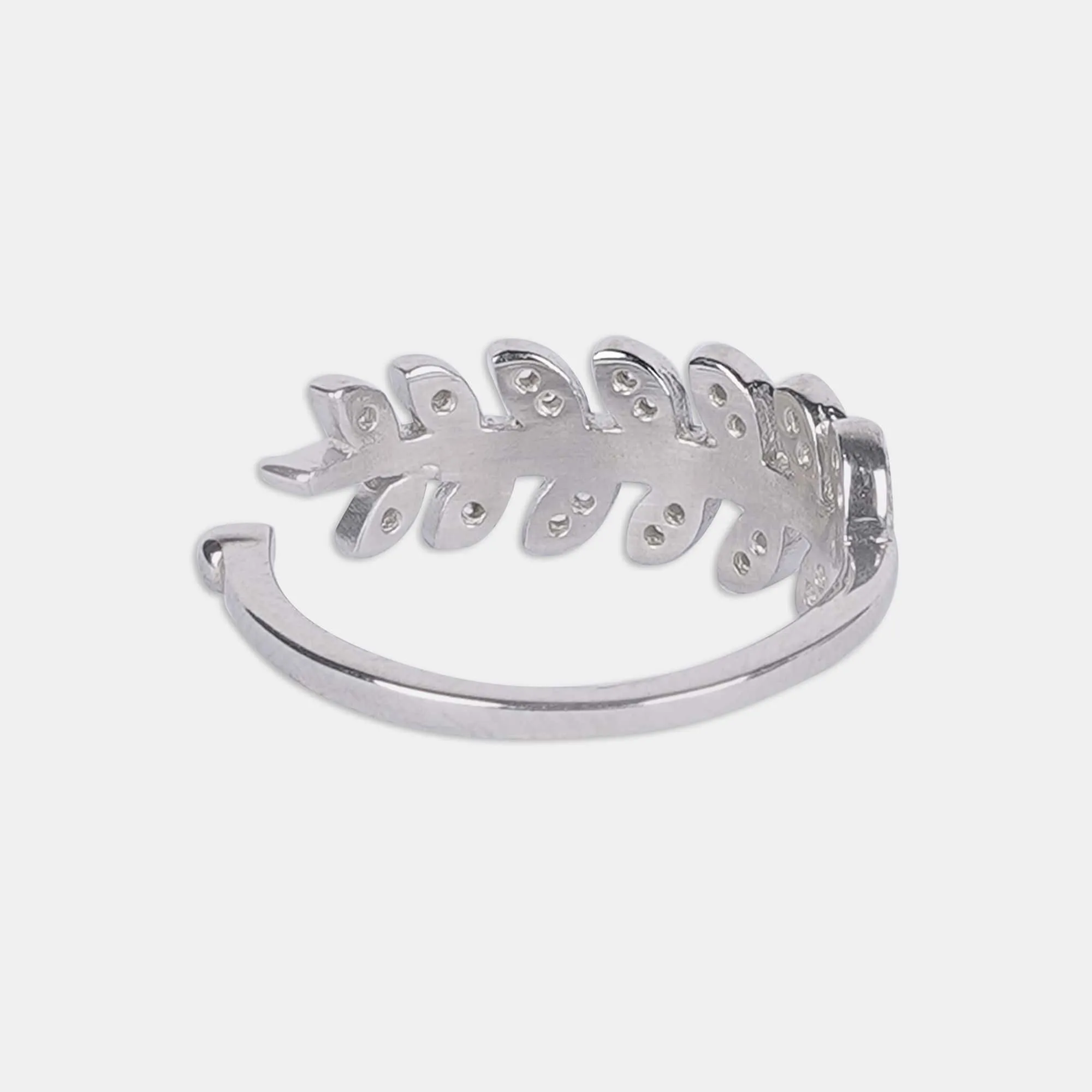 silver Leafy Elegance Ring