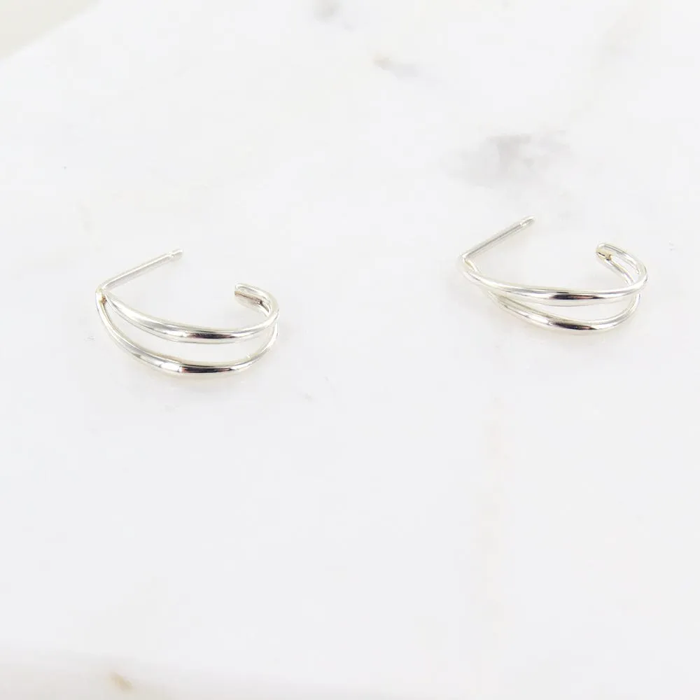 Silver Little Duos Earrings