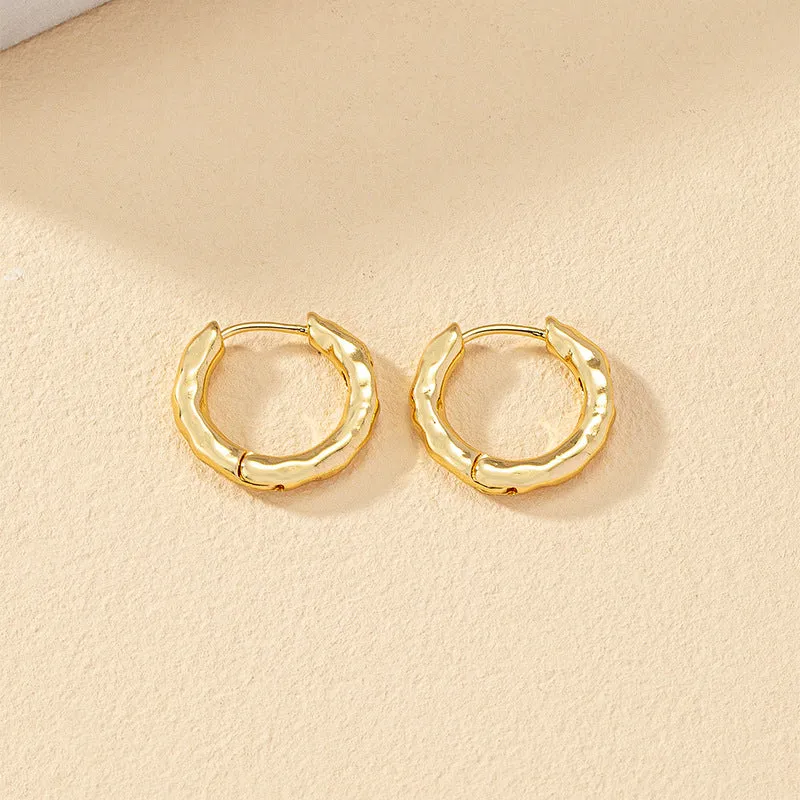 Simple and Chic Vienna Verve Gold Earrings - Elegant Geometric Design