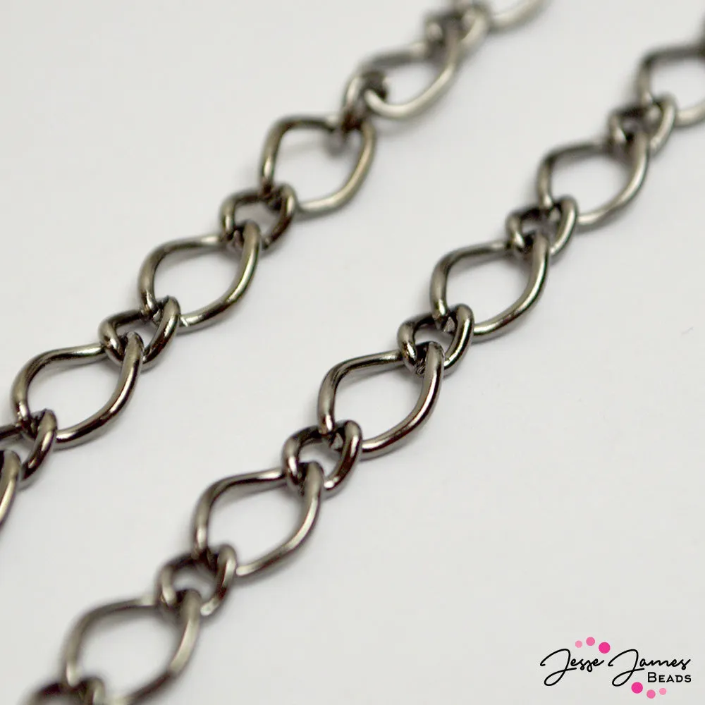 Simple Curb Chain in Gunmetal