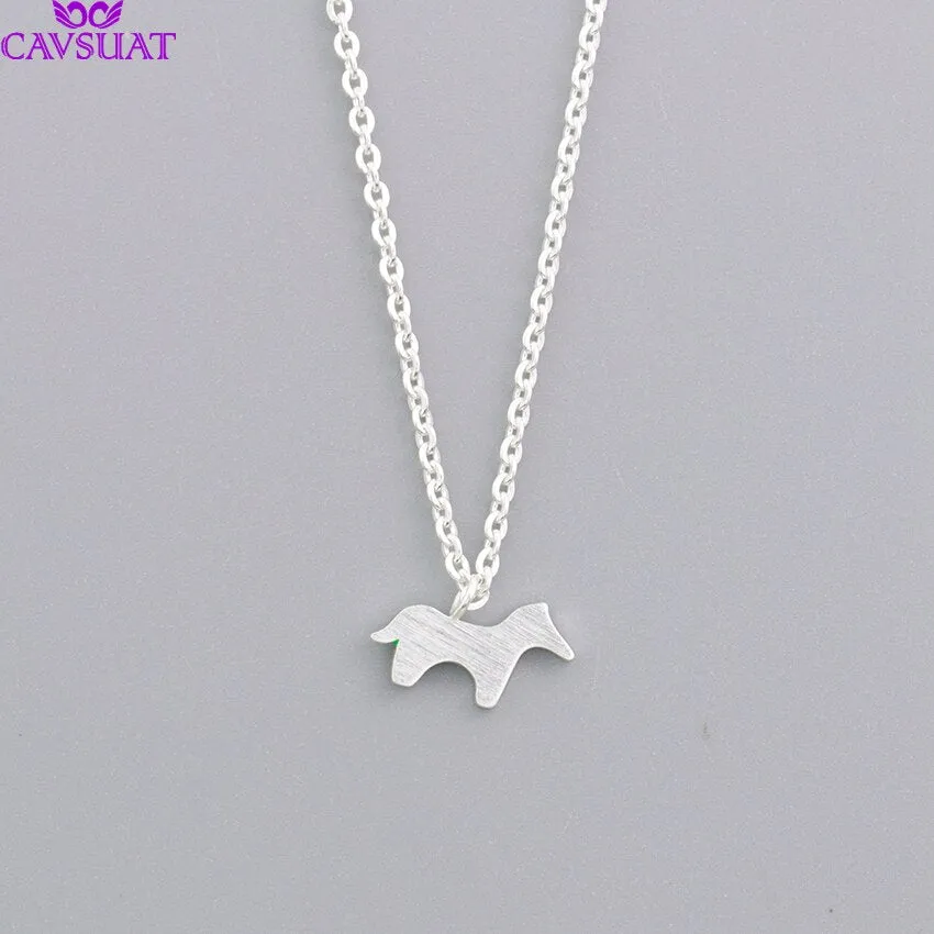 Simple Pet Dog Pendant Necklaces For Women Men