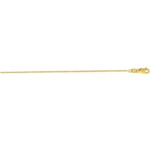 Sincerely Springer's 14k Yellow Gold 20" Diamond-Cut Cable Chain Necklace