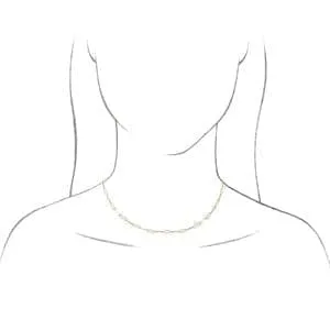 Sincerely, Springer's White Gold Elongated 2.6mm Link "Paperclip" Chain Necklace