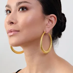 Snake Skin Hoops