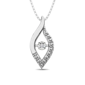 Sterling Silver Moving Diamond Accent Fashion Pendant