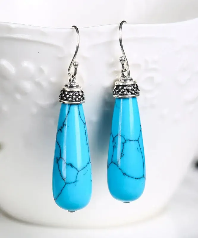 Sterling Silver Turquoise Drop Earrings