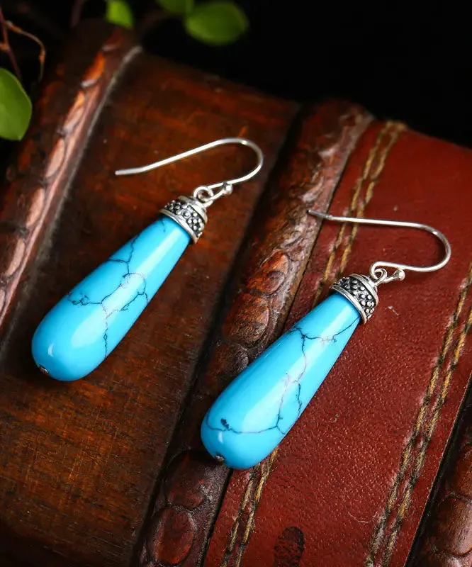 Sterling Silver Turquoise Drop Earrings