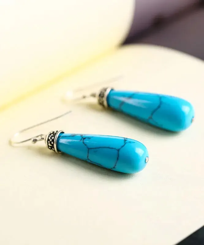 Sterling Silver Turquoise Drop Earrings