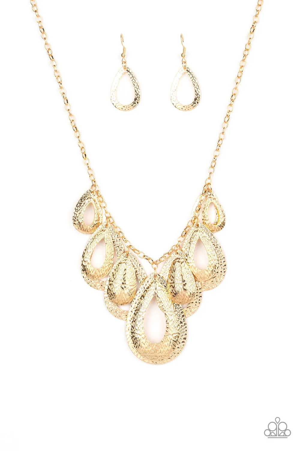 Teardrop Tempest Gold-Necklace