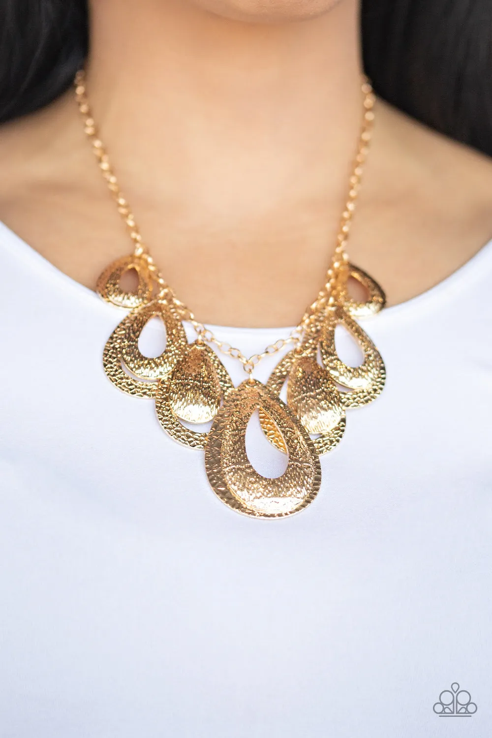 Teardrop Tempest Gold-Necklace