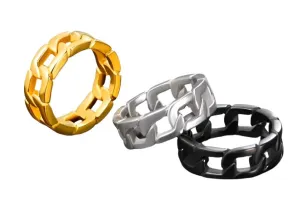 TEEK - Mens Cuban Link Stainless Steel Ring