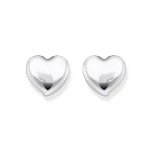 Thomas Sabo Sterling Silver Bold Heart Stud Earrings