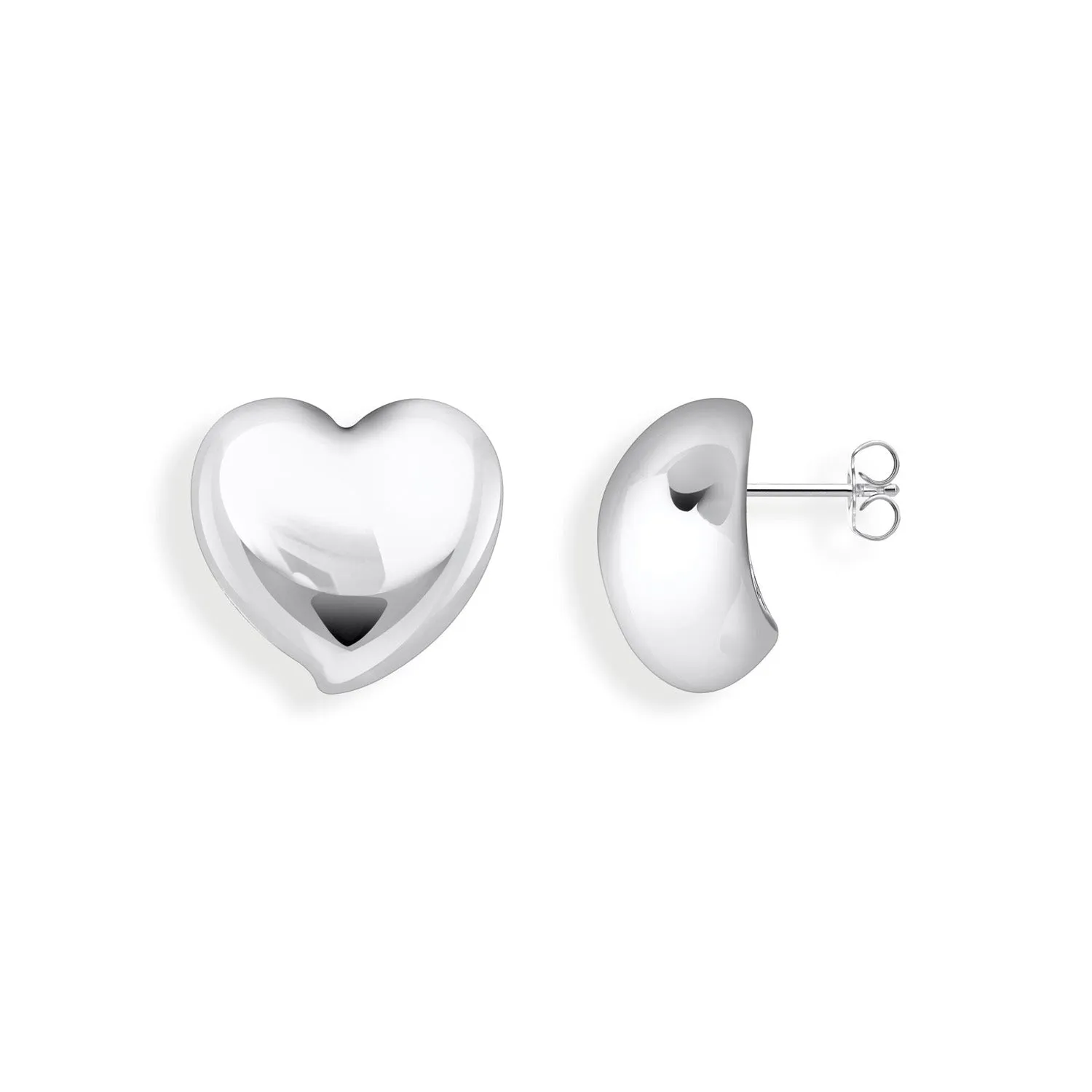 Thomas Sabo Sterling Silver Bold Heart Stud Earrings