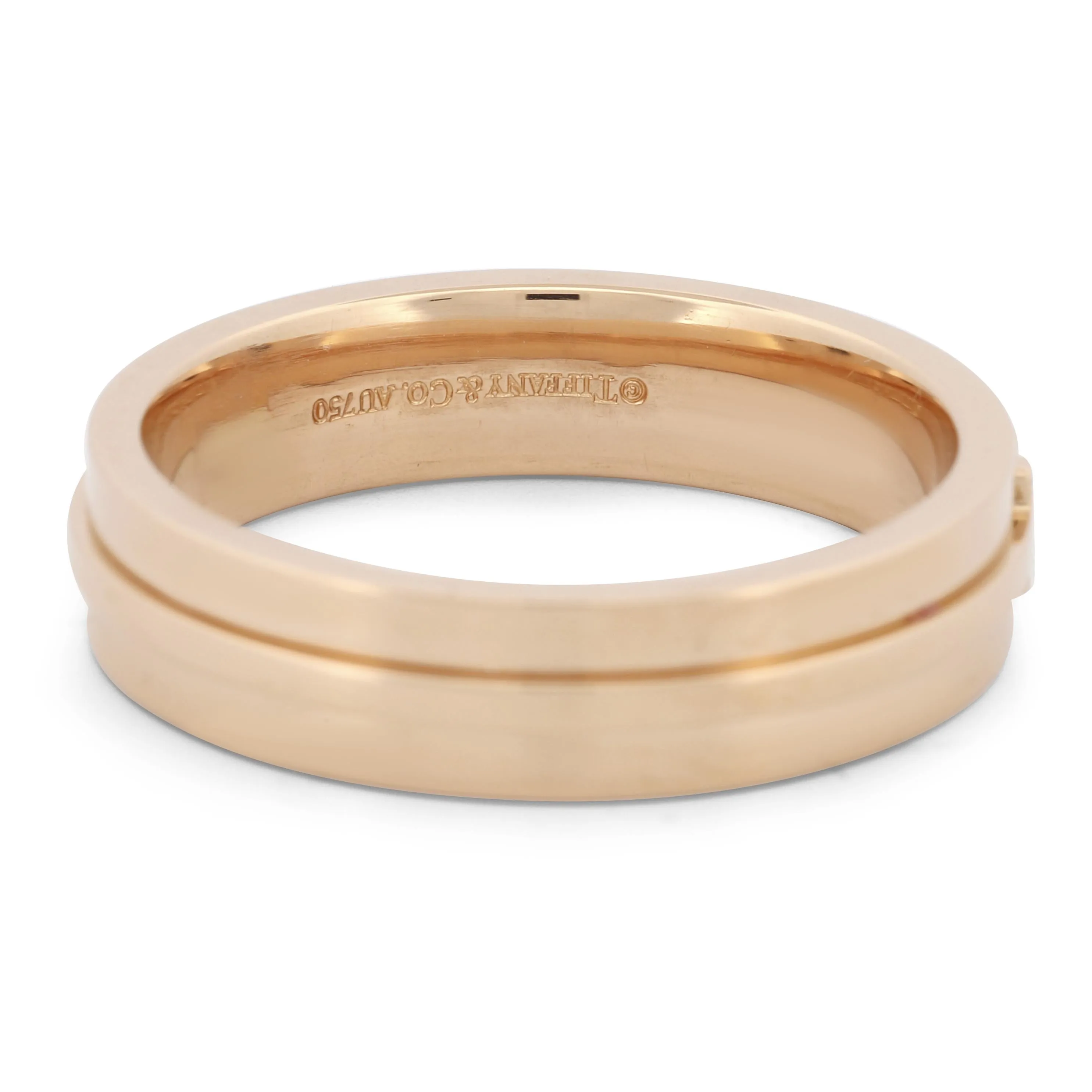 Tiffany & Co. 18K Yellow Gold Men's T-Band Wedding Ring 5.5mm Size 11