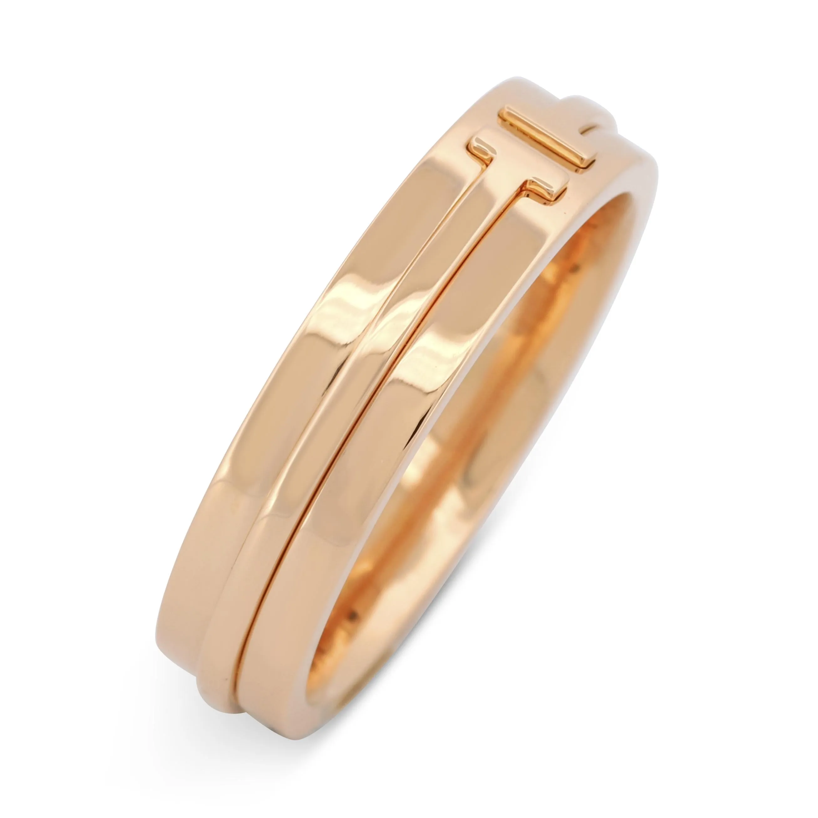 Tiffany & Co. 18K Yellow Gold Men's T-Band Wedding Ring 5.5mm Size 11