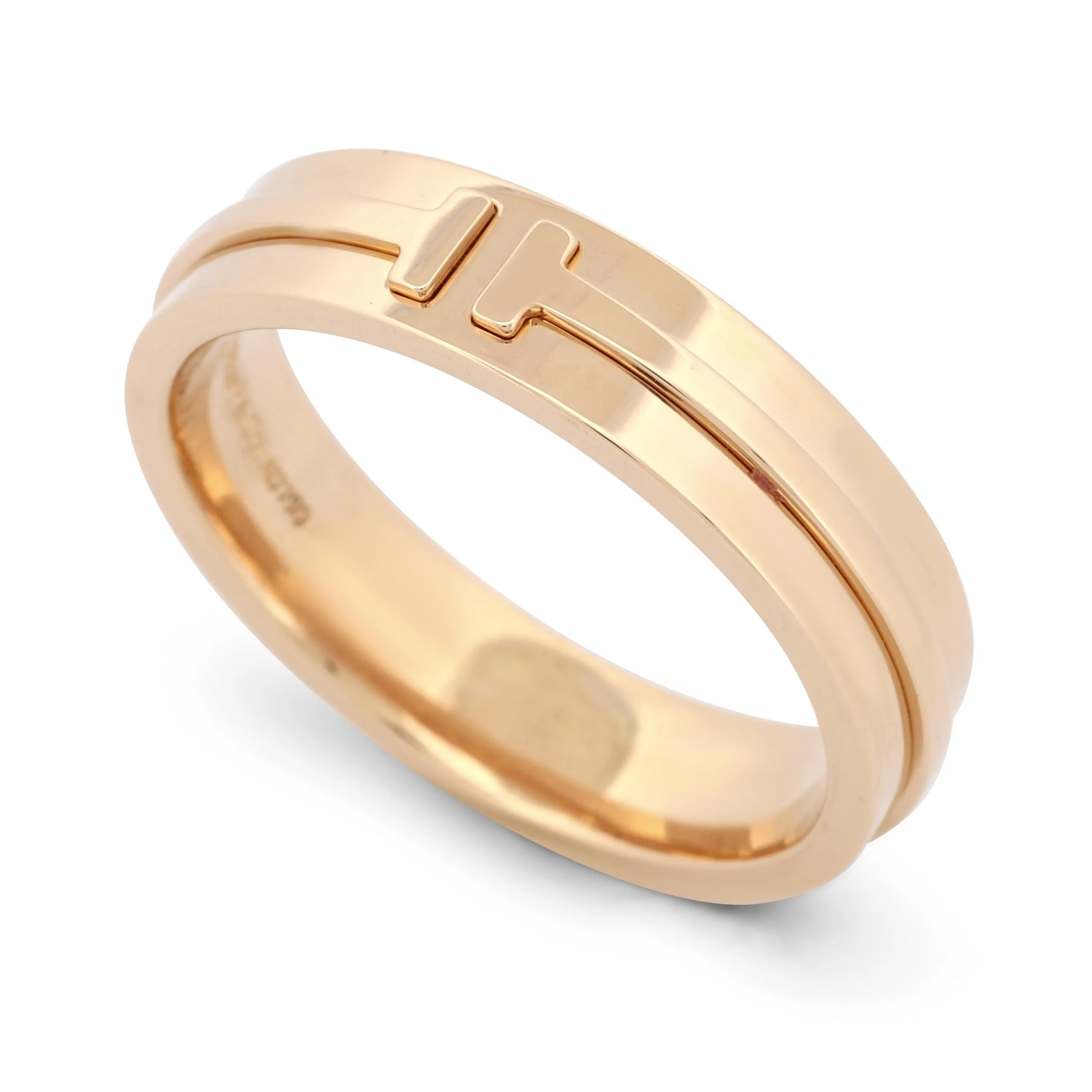 Tiffany & Co. 18K Yellow Gold Men's T-Band Wedding Ring 5.5mm Size 11