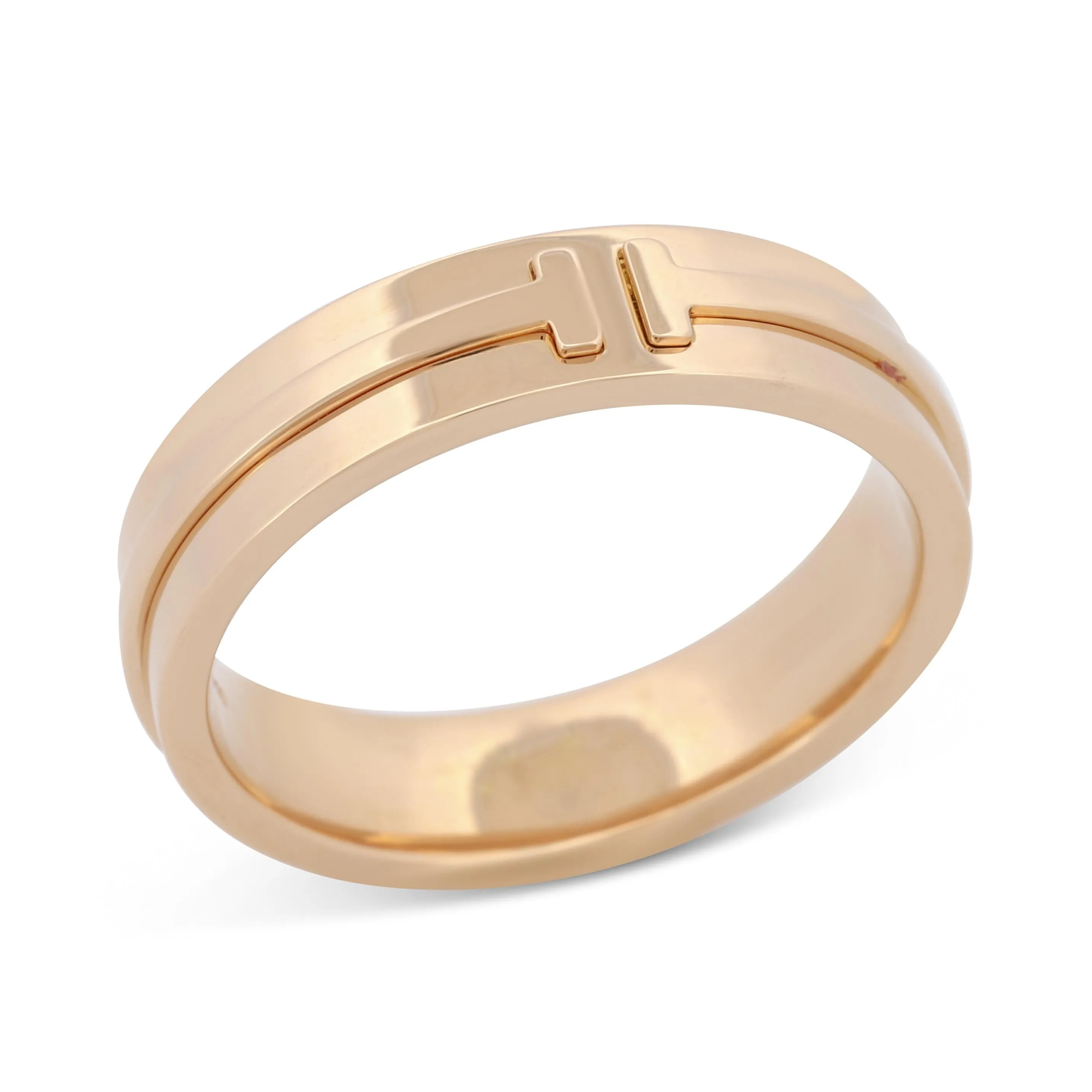 Tiffany & Co. 18K Yellow Gold Men's T-Band Wedding Ring 5.5mm Size 11