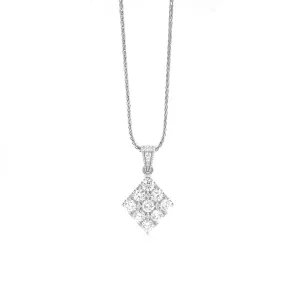 Trapezoid White Gold Pendant