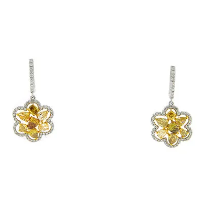 Yellow Diamond Earrings